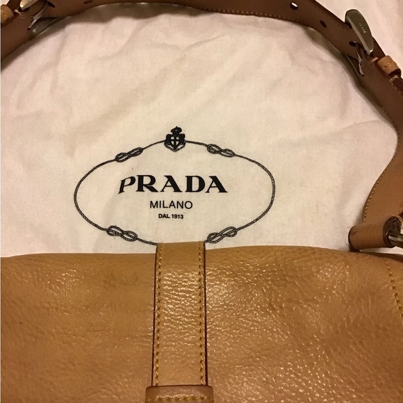 PRADA VINTAGE LEATHER HANDBAG GUC DUST BAG INCL NICE CONDITION USED - Picture 2 of 15